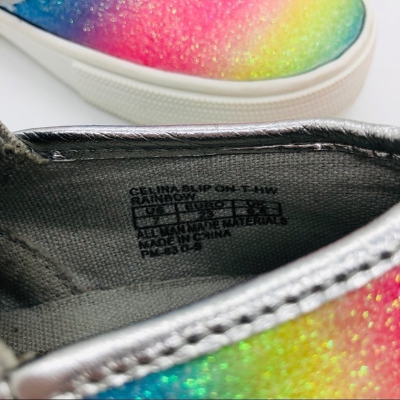 SAM EDELMAN-GIRLS CELINA RAINBOW SLIP-ONS SIZE 7 - Picture 5 of 12